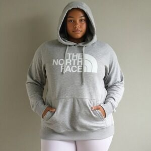 The North Face Women's XL Gray Hoodie Streetwear Athleisure Minimalist Logo